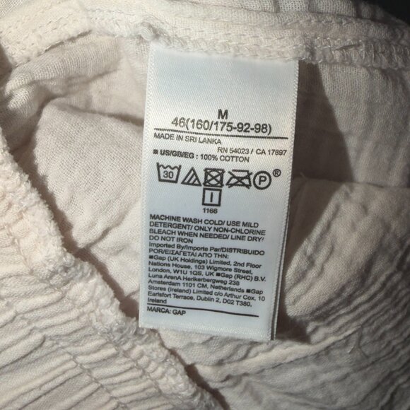 GAP Cream Gauze Lounge Shorts Women’s Medium Elastic Waist Casual - Picture 4 of 5